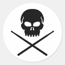 Drummer Round Sticker
