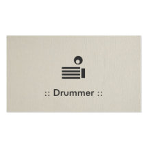 Drummer Simple Elegant Professional Business Card Template