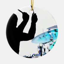 Drummer sticks in air shadow blue invert drums ornaments