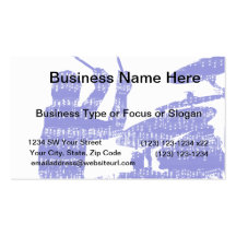 Drummer sticks shadow blue w music grunge business card template