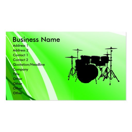 Drums Business Card Templates