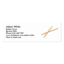 Drums - Drumsticks Business Card Templates