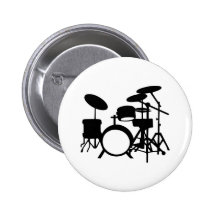 Drums Pinback Button