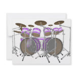Drums: Purple & White Drum Kit: 3D Model: invitations