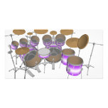 Drums: Purple & White Drum Kit: 3D Model: photo cards