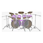 Drums: Purple & White Drum Kit: 3D Model: photo cards