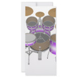 Drums: Purple & White Drum Kit: 3D Model: rack cards
