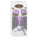 Drums: Purple & White Drum Kit: 3D Model: rack cards