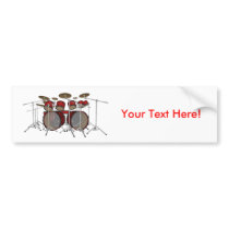 Drums: Red Drum Kit: 3D Model: