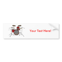 Drums: Red Drum Kit: 3D Model: