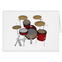 Drums: Red Drum Kit: 3D Model: