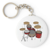 Drums: Red Drum Kit: 3D Model:
