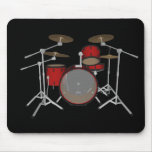 Drums: Red Drum Kit: 3D Model: Mousepad