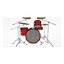 Drums: Red Drum Kit: 3D Model: