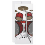 Drums: Red Drum Kit: 3D Model: rack cards