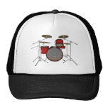 Drums: Red Drum Kit: 3D Model: Trucker Hats