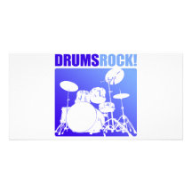 Drums Rocks! Customized Photo Card