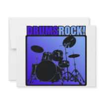 Drums Rocks! Custom Invitations