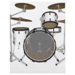 Drums: White Drum Kit: 3D Model: flyers