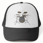 Drums: White Drum Kit: 3D Model: Mesh Hats