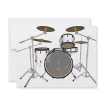 Drums: White Drum Kit: 3D Model: