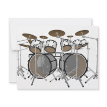 Drums: White Drum Kit: 3D Model: