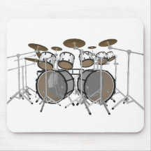 Drums: White Drum Kit: 3D Model: Mouse Mats