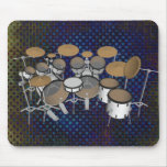 Drums: White Drum Kit: 3D Model: Mousepad