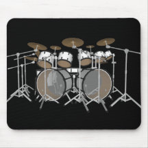 Drums: White Drum Kit: 3D Model: Mousepad