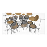Drums: White Drum Kit: 3D Model: photo cards