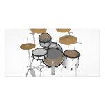 Drums: White Drum Kit: 3D Model: photo cards