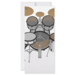 Drums: White Drum Kit: 3D Model: rack cards