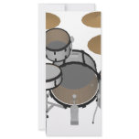 Drums: White Drum Kit: 3D Model: rack cards