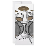 Drums: White Drum Kit: 3D Model: rack cards