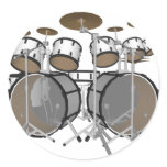 Drums: White Drum Kit: 3D Model: Sticker