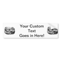 Drumset Black and White Photograph Design Bumper Sticker