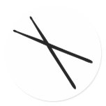 drumsticks icon round stickers