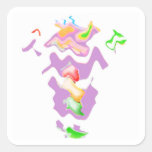Drunk Granny Wave Dance Square Sticker