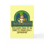 Drunk Leprechaun Card