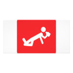 drunken man icon photo greeting card