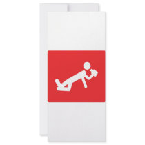 drunken man icon custom rack cards