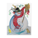 DRUNKEN SNOWMAN postcards