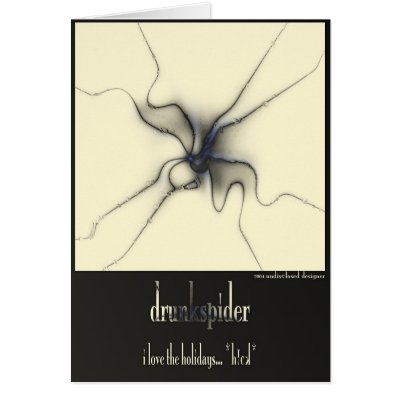 drunkspider greeting card by darkchrystal
