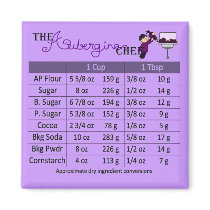 Dry Ingredients Conversion Table Refrigerator Magnets