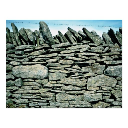 Dry stone wall post card