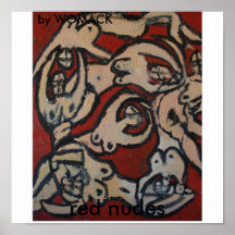 DSC02831, red nudes, by WOMACK Poster