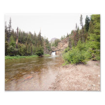 DSC-0012 8-12 Running Eagle falls in Glacier Photograph