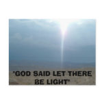 DSCF1256, "GOD SAID LET THERE BE LIGHT" postcards