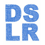 DSLR Type Typo Text t-shirts
