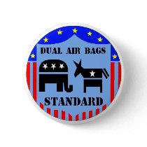 DUAL AIR BAGS POLITICAL BUTTON REPUBLICAN E107